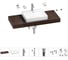 Раковина Wellsee 55 см со столешницей 120 см DeSire в наборе 10 в 1 201013566 1