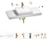 Раковина Wellsee 55 см со столешницей 120 см DeSire в наборе 10 в 1 201013573 1