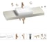 Раковина Wellsee 55 см со столешницей 140 см DeSire в наборе 10 в 1 201013594 1