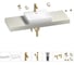 Раковина Wellsee 55 см со столешницей 140 см DeSire в наборе 10 в 1 201013593 1