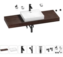 Раковина Wellsee 55 см со столешницей 140 см DeSire в наборе 10 в 1 201013622