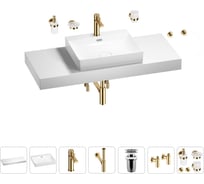 Раковина Wellsee 55 см со столешницей 120 см DeSire в наборе 10 в 1 201013578