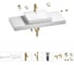 Раковина Wellsee 55 см со столешницей 120 см DeSire в наборе 10 в 1 201013578 1