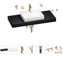 Раковина Wellsee 55 см со столешницей 120 см DeSire в наборе 10 в 1 201013589
