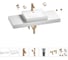 Раковина Wellsee 55 см со столешницей 120 см DeSire в наборе 10 в 1 201013574 1