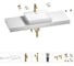 Раковина Wellsee 55 см со столешницей 140 см DeSire в наборе 10 в 1 201013638 1