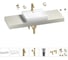 Раковина Wellsee 55 см со столешницей 140 см DeSire в наборе 10 в 1 201013598 1