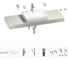 Раковина Wellsee 55 см со столешницей 140 см DeSire в наборе 10 в 1 201013591 1
