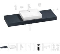 Раковина Wellsee 55 см со столешницей 140 см DeSire в наборе 10 в 1 201013605