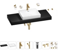 Раковина Wellsee 55 см со столешницей 120 см DeSire в наборе 10 в 1 201013583