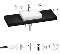 Раковина Wellsee 55 см со столешницей 140 см DeSire в наборе 10 в 1 201013641