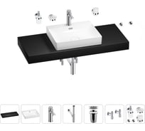 Раковина Wellsee 55 см со столешницей 120 см DeSire в наборе 10 в 1 201013586