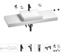 Раковина Wellsee 55 см со столешницей 140 см DeSire в наборе 10 в 1 201013637