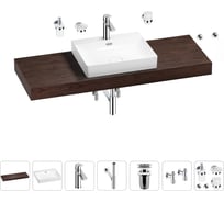 Раковина Wellsee 55 см со столешницей 140 см DeSire в наборе 10 в 1 201013621