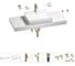 Раковина Wellsee 55 см со столешницей 120 см DeSire в наборе 10 в 1 201013579 1