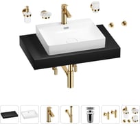 Раковина Wellsee 55 см со столешницей 80 см DeSire в наборе 10 в 1 201013463