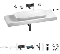 Раковина 90 см со столешницей 140 см Wellsee Croquis в наборе 9 в 1 201008587