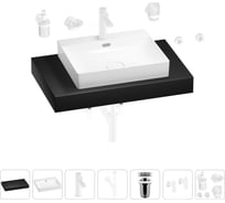 Раковина Wellsee 55 см со столешницей 80 см DeSire в наборе 10 в 1 201013470