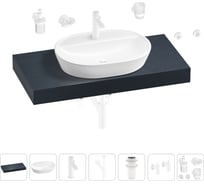 Раковина Wellsee 60 см со столешницей 100 смClinв наборе 10 в 1 201007730