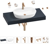 Раковина Wellsee 60 см со столешницей 100 смClinв наборе 10 в 1 201007729