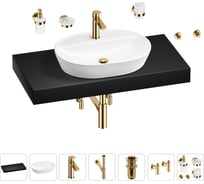 Раковина Wellsee 60 см со столешницей 100 смClinв наборе 10 в 1 201007763