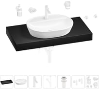 Раковина Wellsee 60 см со столешницей 100 смClinв наборе 10 в 1 201007770