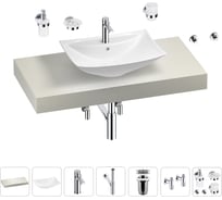 Раковина Wellsee 60 см со столешницей 100 см Cerulean в наборе 10 в 1 201012876