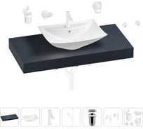 Раковина Wellsee 60 см со столешницей 100 см Cerulean в наборе 10 в 1 201012890