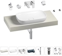 Раковина Wellsee 60 см со столешницей 100 см Croquis в наборе 9 в 1 201008021