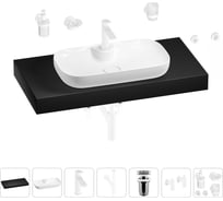 Раковина Wellsee 60 см со столешницей 100 см Croquis 2.0 в наборе 10 в 1 201008725