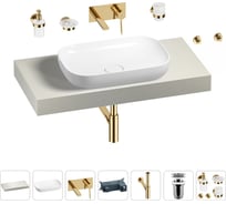 Раковина Wellsee 60 см со столешницей 100 см Croquis в наборе 9 в 1 201008028