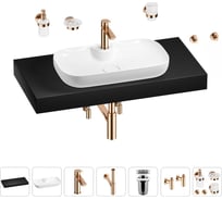 Раковина Wellsee 60 см со столешницей 100 см Croquis 2.0 в наборе 10 в 1 201008724