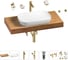 Раковина Wellsee 60 см со столешницей 100 см Croquis в наборе 10 в 1 201008053 2