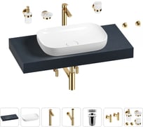 Раковина Wellsee 60 см со столешницей 100 см Croquis в наборе 10 в 1 201008033