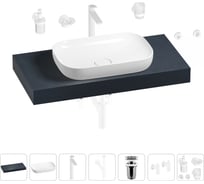 Раковина Wellsee 60 см со столешницей 100 см Croquis в наборе 10 в 1 201008035