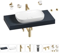 Раковина Wellsee 60 см со столешницей 100 см Croquis в наборе 10 в 1 201008038