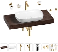 Раковина Wellsee 60 см со столешницей 100 см Croquis в наборе 10 в 1 201008073