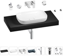 Раковина Wellsee 60 см со столешницей 100 см Croquis в наборе 9 в 1 201008121