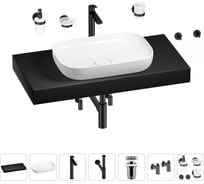 Раковина Wellsee 60 см со столешницей 100 см Croquis в наборе 10 в 1 201008112