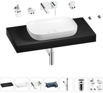 Раковина Wellsee 60 см со столешницей 100 см Croquis в наборе 9 в 1 201008126