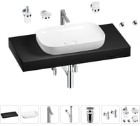 Раковина Wellsee 60 см со столешницей 100 см Croquis в наборе 10 в 1 201008116