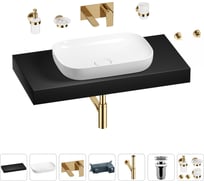 Раковина Wellsee 60 см со столешницей 100 см Croquis в наборе 9 в 1 201008123