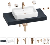 Раковина Wellsee 60 см со столешницей 100 см Halcyon в наборе 10 в 1 201011989