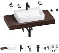 Раковина Wellsee 60 см со столешницей 100 см Halcyon в наборе 10 в 1 201012002