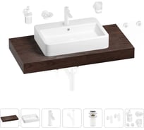 Раковина Wellsee 60 см со столешницей 100 см Halcyon в наборе 10 в 1 201012010