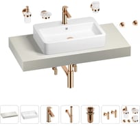 Раковина Wellsee 60 см со столешницей 100 см Halcyon в наборе 10 в 1 201011974