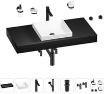 Раковина 40 см со столешницей 100 см Wellsee Doux в наборе 10 в 1 201009257