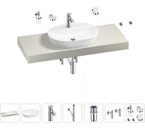 Раковина Wellsee 60 см со столешницей 120 смClinв наборе 10 в 1 201007771