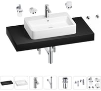 Раковина Wellsee 60 см со столешницей 100 см Halcyon в наборе 10 в 1 201012021