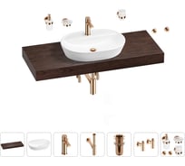 Раковина Wellsee 60 см со столешницей 120 смClinв наборе 10 в 1 201007809